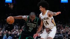 Celtics hit 29 threes, rout Pelicans to clinch East’s No. 2 seed
